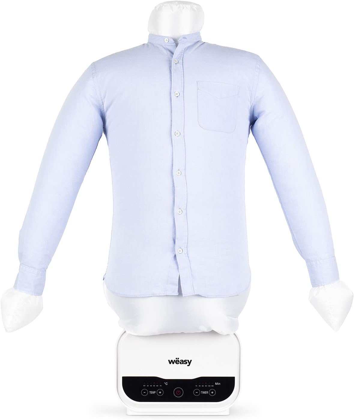 Wëasy Mannequin de Repassage Automatique Chemises et Linge IRO320, Séchage et Repassage, 5 Niveaux de Température, Minuteur Programmable