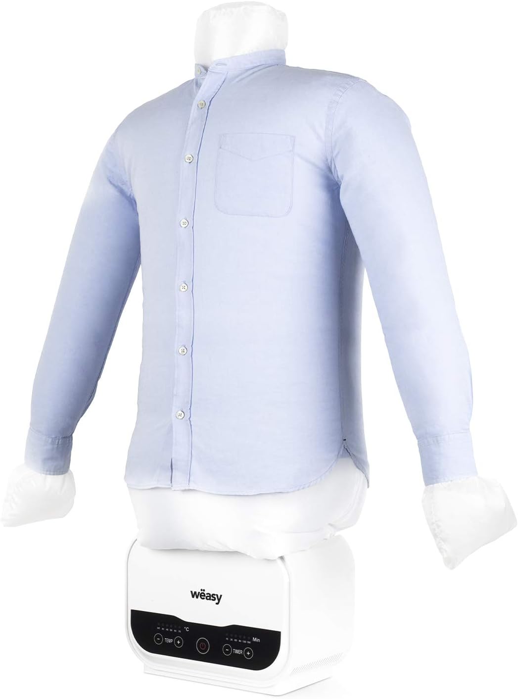 Wëasy Mannequin de Repassage Automatique Chemises et Linge IRO320, Séchage et Repassage, 5 Niveaux de Température, Minuteur Programmable